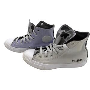 Converse Youth Dual Tone Purple Gray High Top Casual Chuck Taylors size 3